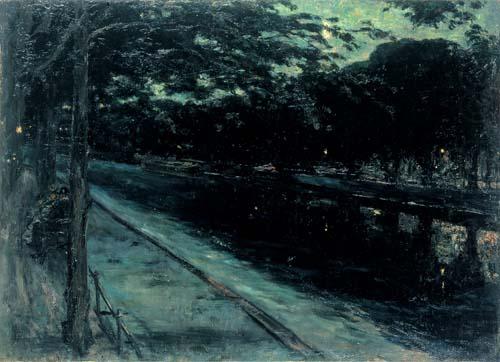 Lesser Ury Abend am Landwehrkanal china oil painting image